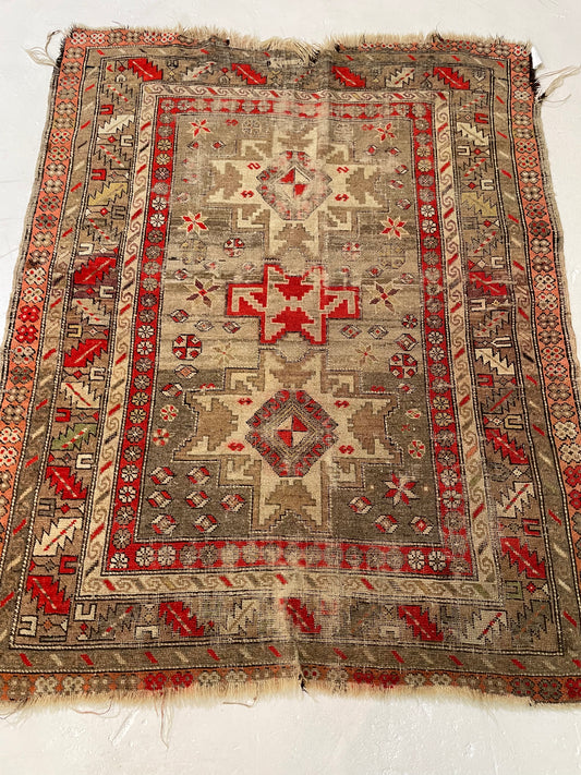Hand-Knotted Wool Rug Armenian Shirvan 3' x 5'