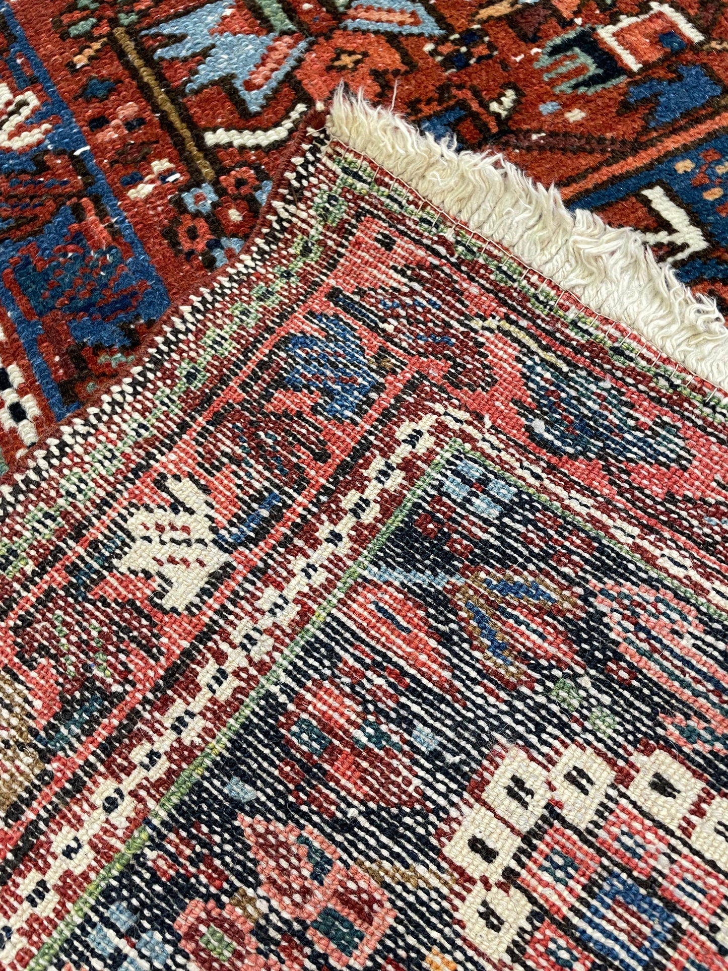 Hand-Knotted Wool Rug Heriz Karajeh 3'5" x 5'