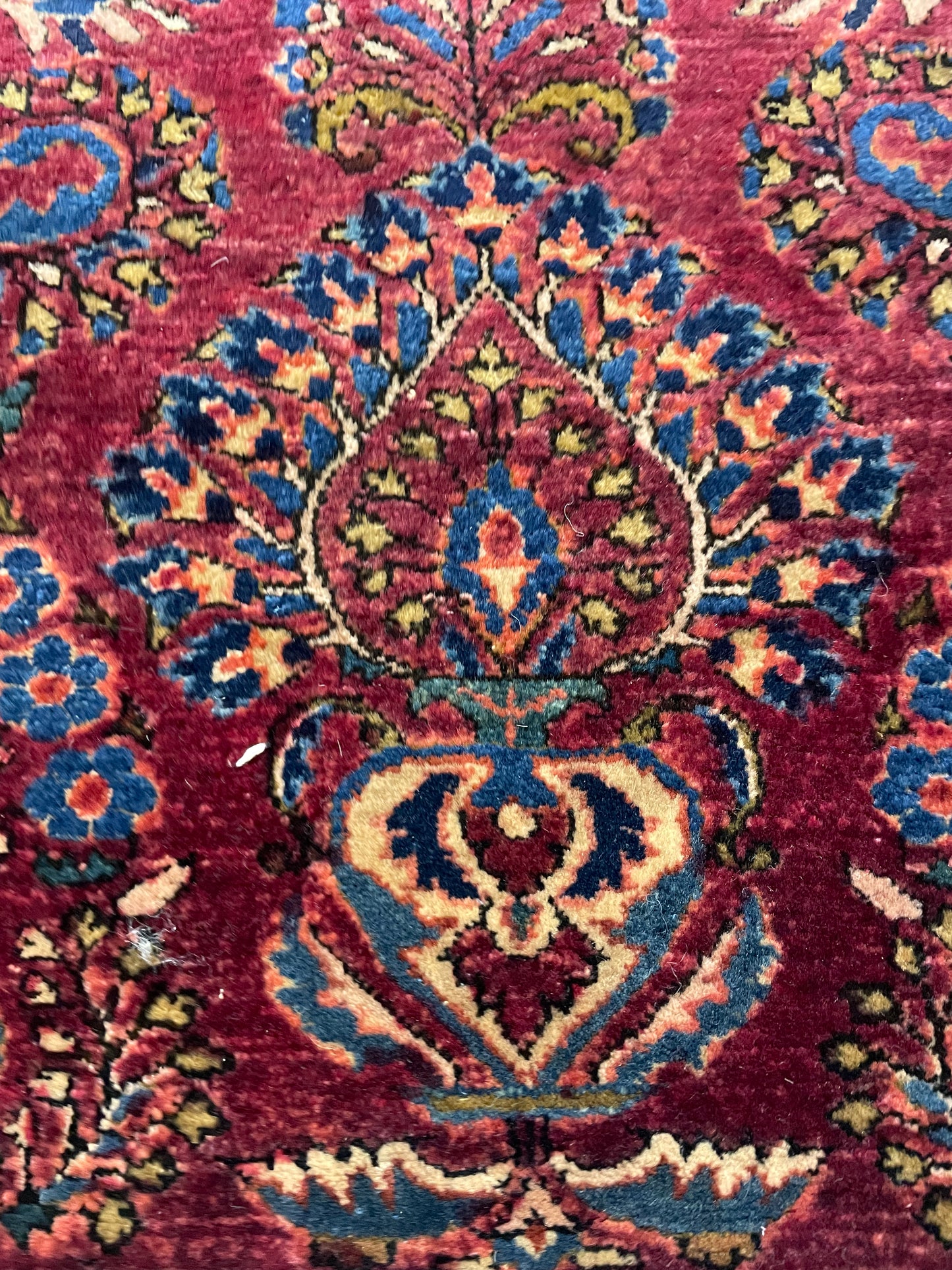 Hand-Knotted Wool Rug Sarouk Mohajeran 2'8" x 4'10"