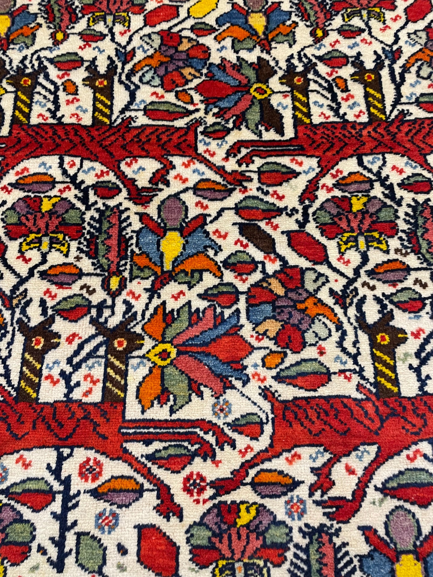Hand-Knotted Wool Rug Mishan Malayer 3'1" x 4'5"