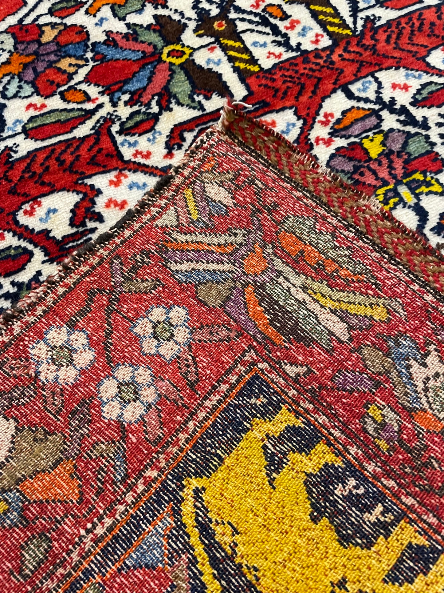 Hand-Knotted Wool Rug Mishan Malayer 3'1" x 4'5"