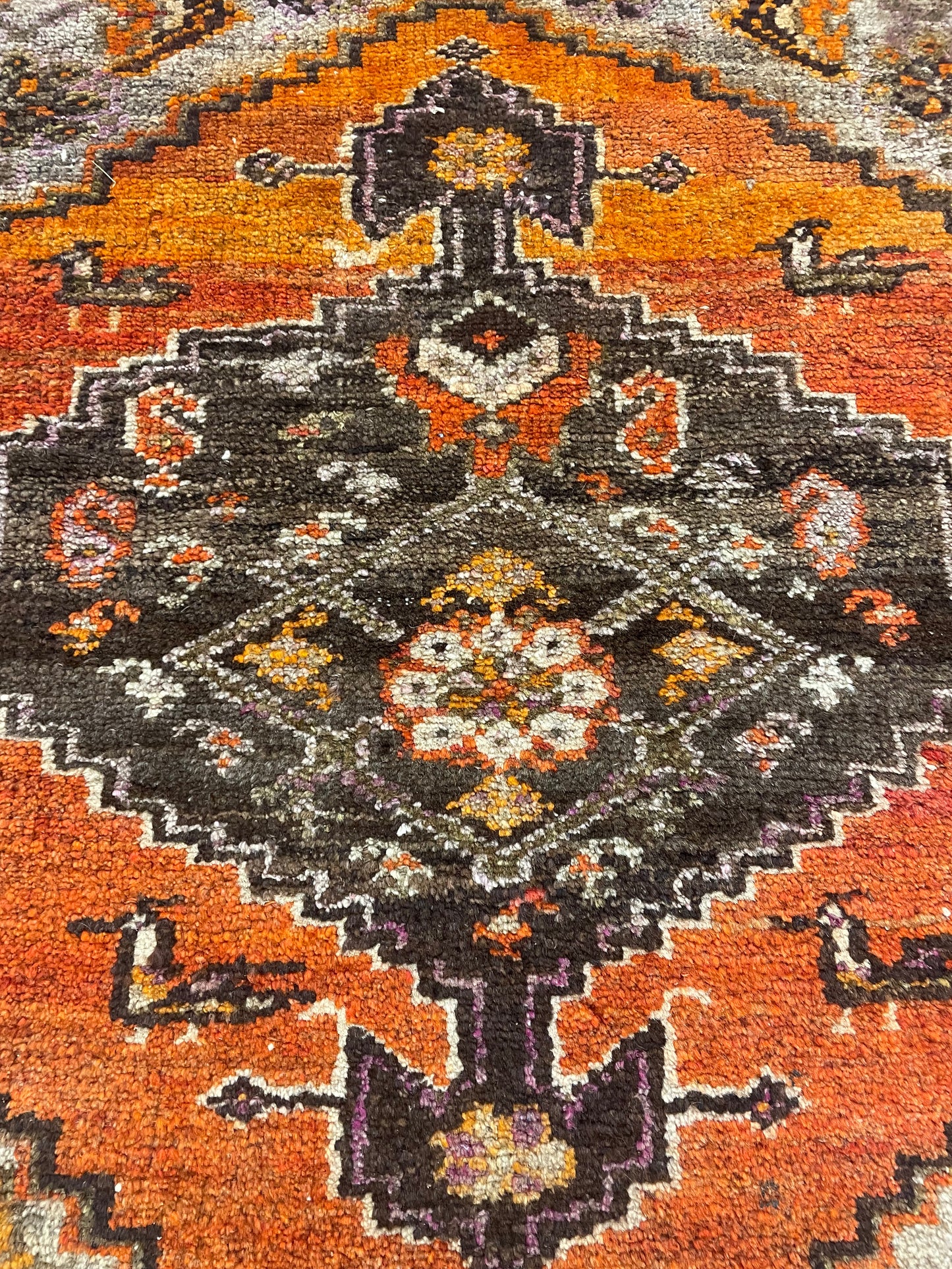 Hand-Knotted Wool Rug Kurdish 3'10" x 4'2"