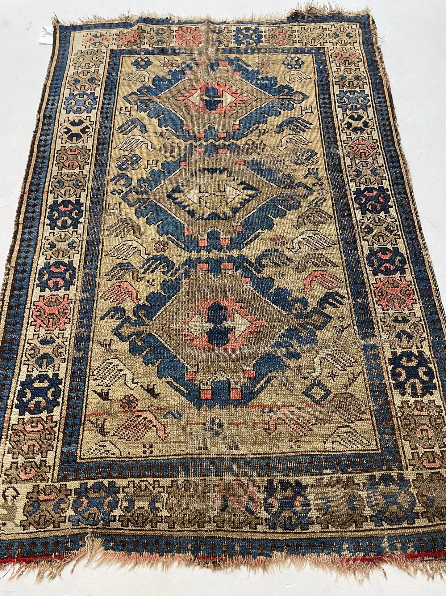 Hand-Knotted Wool Rug Armenian Shirvan 3'3" x 5'1"