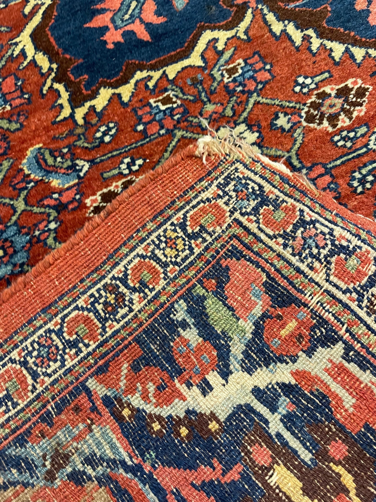 Hand-Knotted Wool Rug Bijar Halvai 4'9" x 6'11"