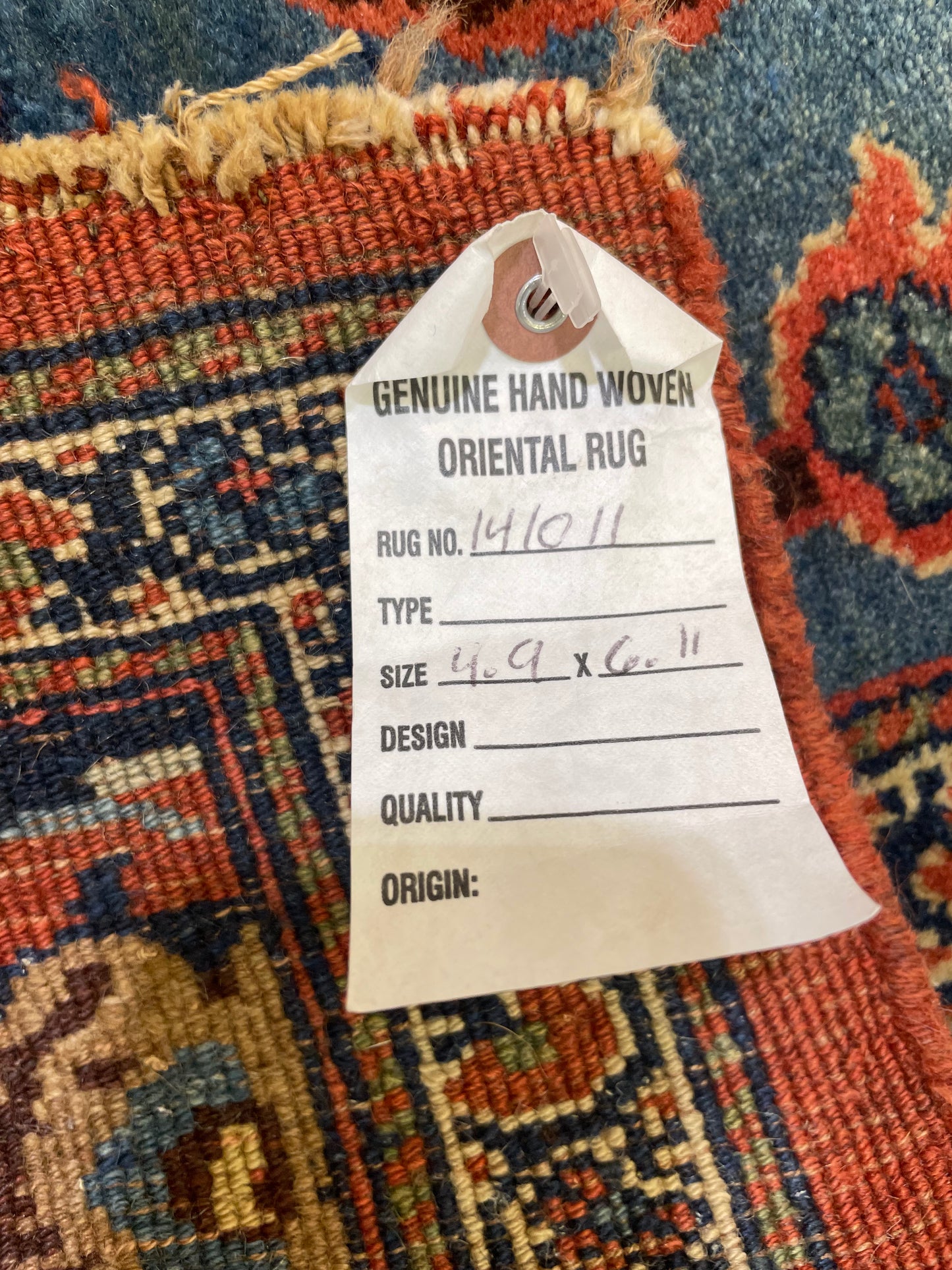 Hand-Knotted Wool Rug Bijar Halvai 4'9" x 6'11"