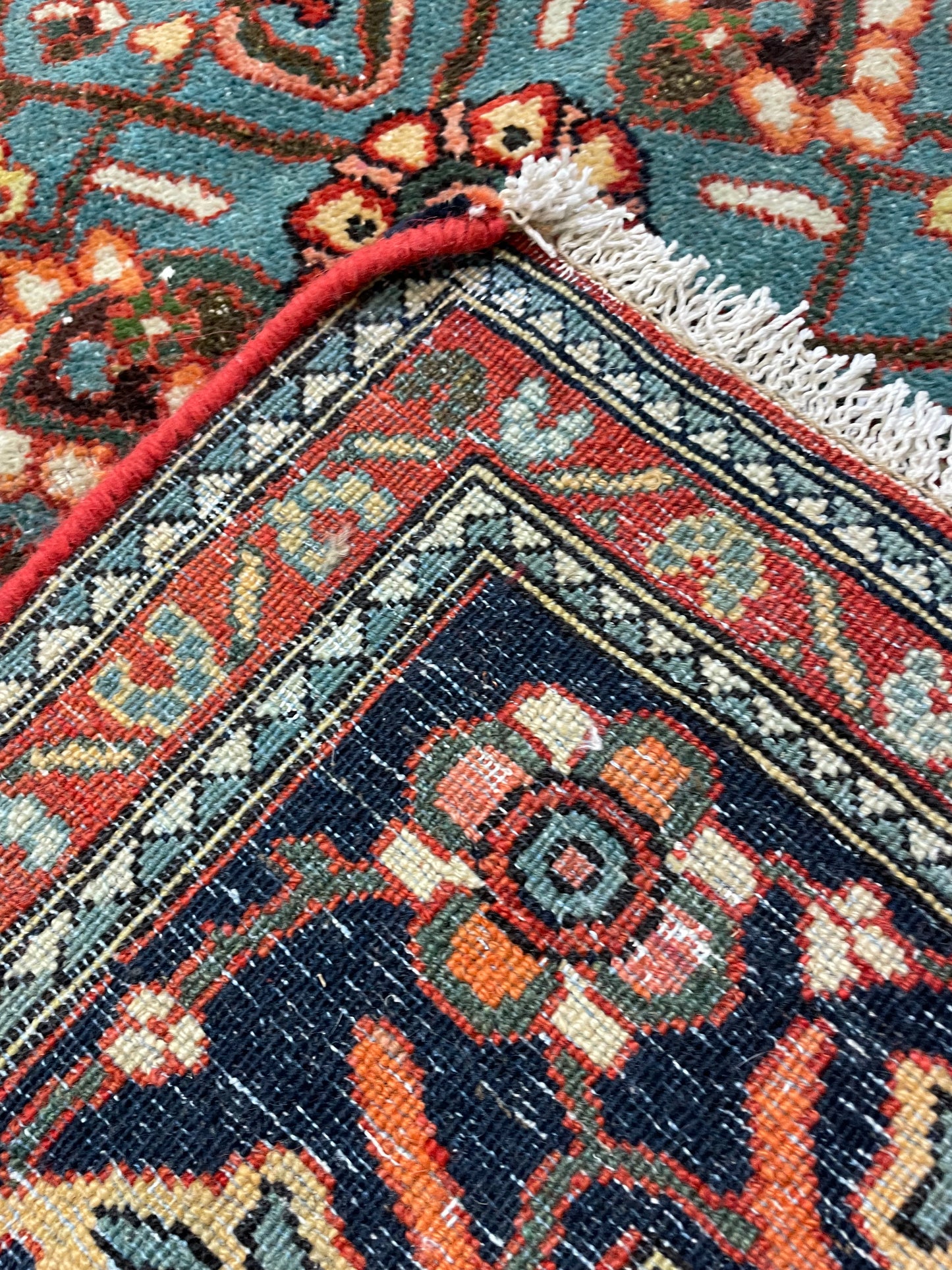 Hand-Knotted Wool Rug Bijar 3'9" x 4'