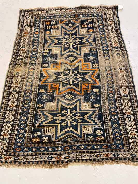 Hand-Knotted Wool Rug Armenian Shirvan 3' x 5'