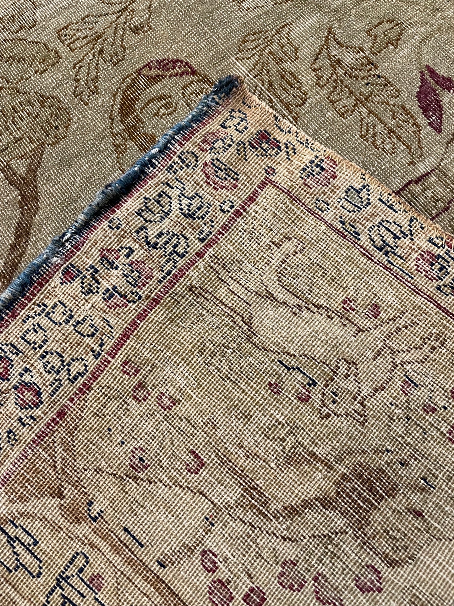 Hand-Knotted Wool Rug Kerman Rahvar 4'5" x 6'8"
