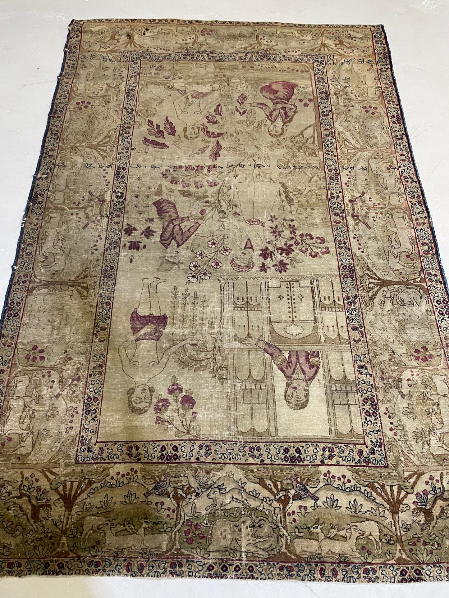 Hand-Knotted Wool Rug Kerman Rahvar 4'5" x 6'8"