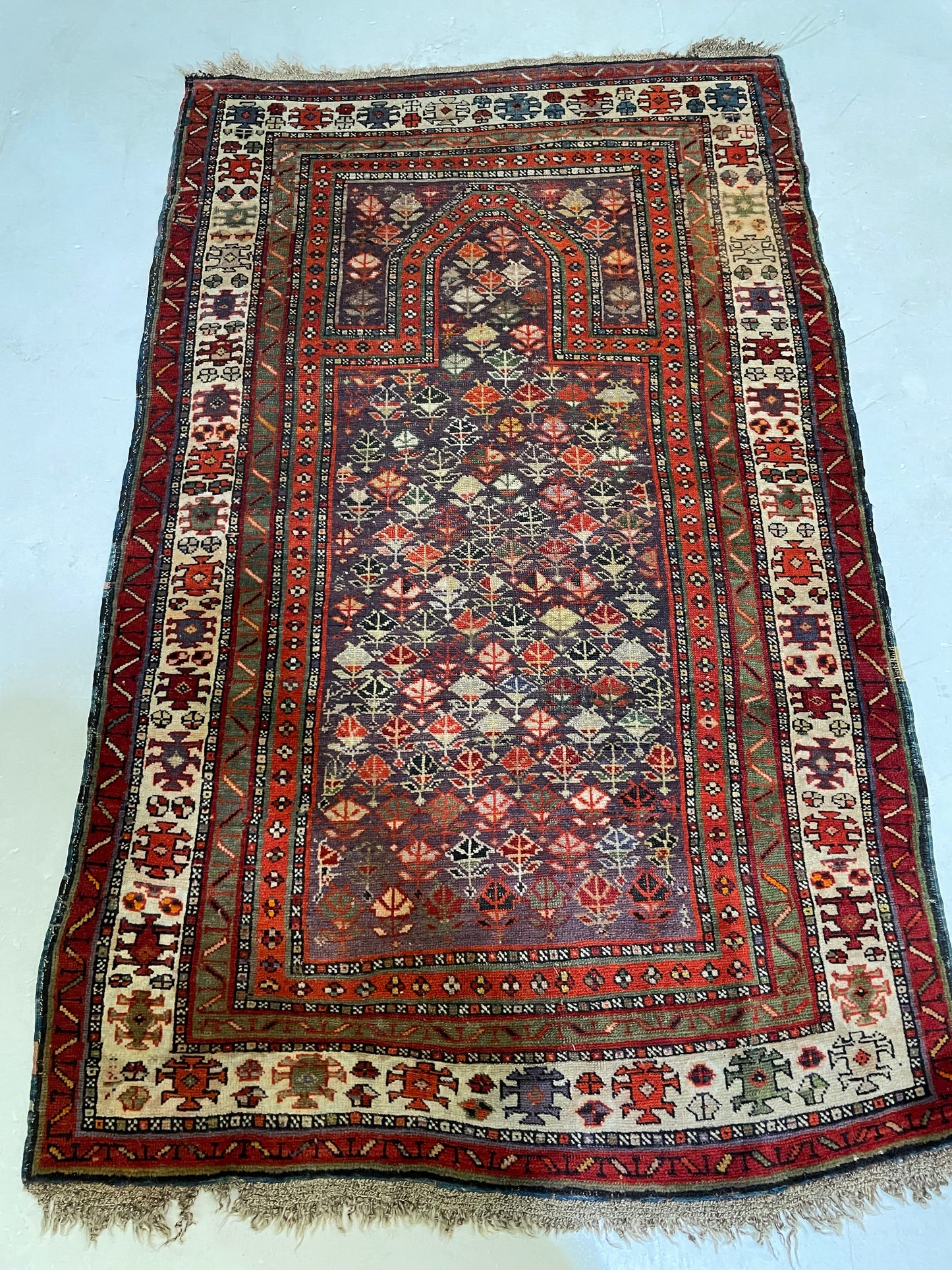 Hand-Knotted Wool Rug Armenian Shirvan 3'2" x 5'1"