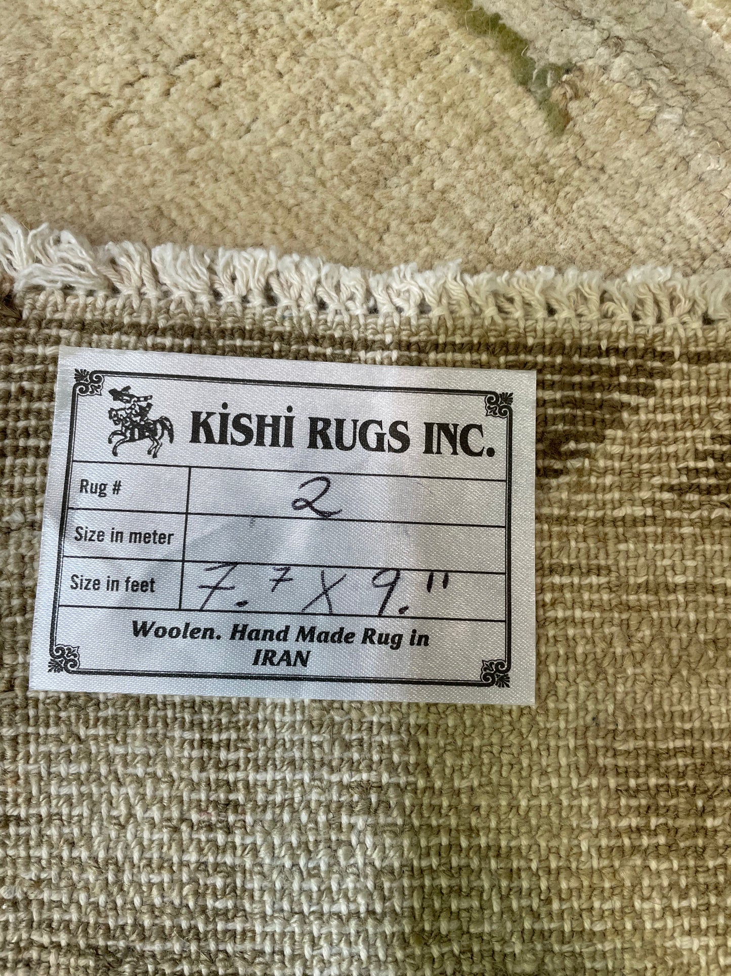 Hand-Knotted Wool Rug Turkish Oushak 7'7" x 9'11"