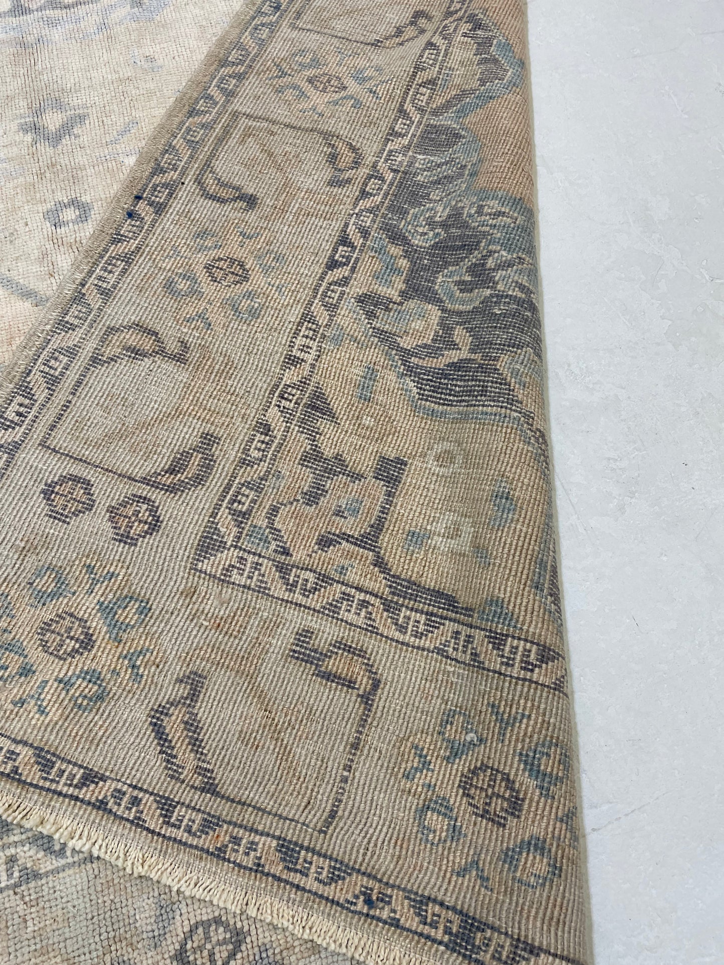 Hand-Knotted Wool Gallery Size Turkish Oushak 5'3" x 11'5"