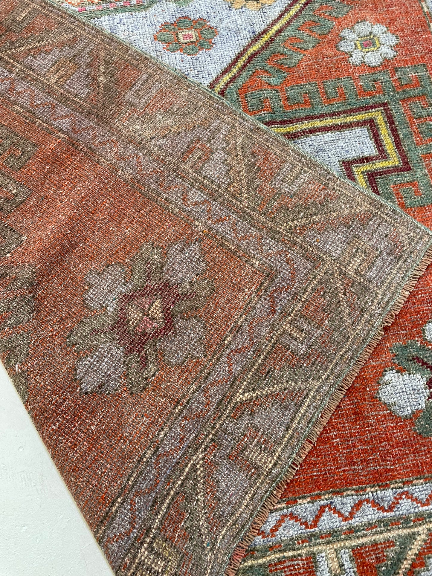 Hand-Knotted Wool Rug Turkish Oushak 4'4" x 7'6"