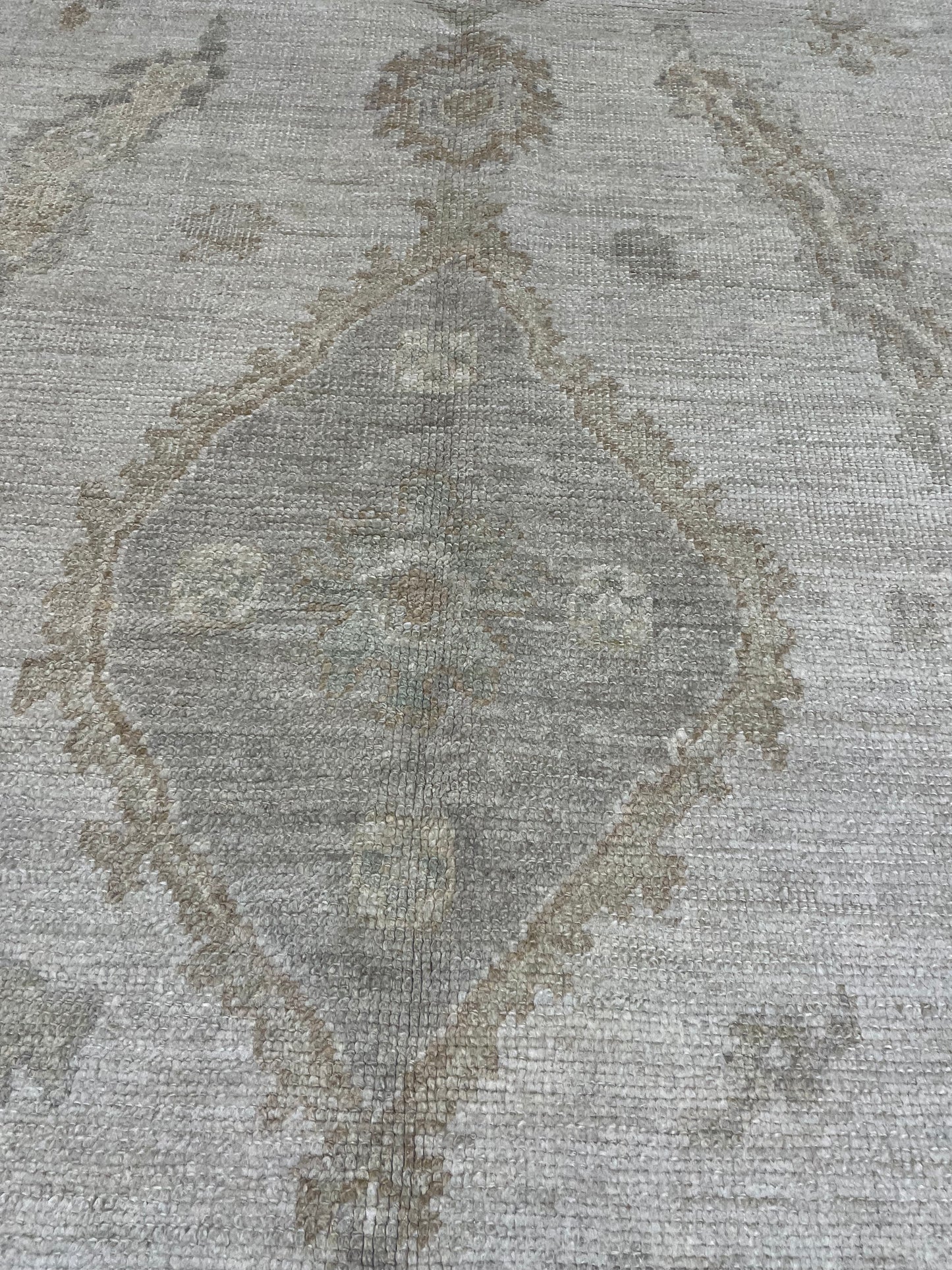 Hand-Knotted Wool Rug Turkish Oushak 6'1" x 9'3"