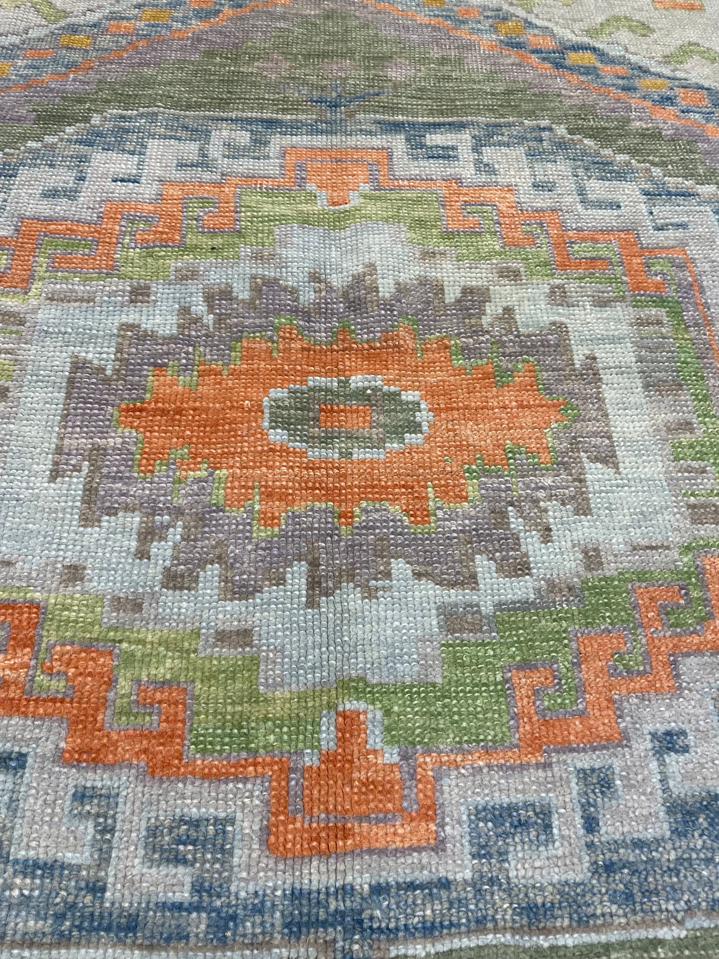 Hand-Knotted Wool Rug Turkish Oushak 5'11" x 8'11"