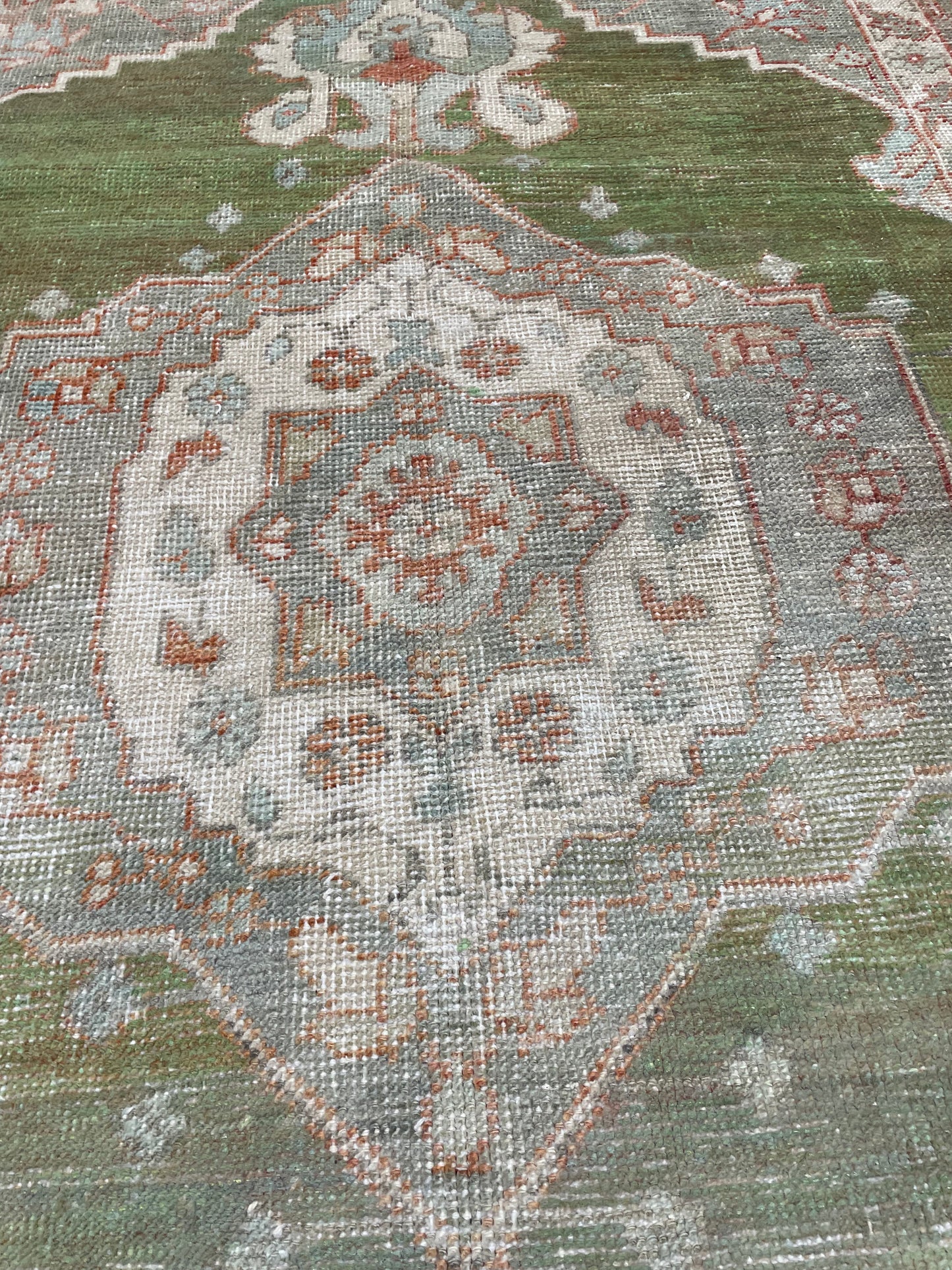 Hand-Knotted Wool Rug Turkish Oushak 5'3" x 8'5"
