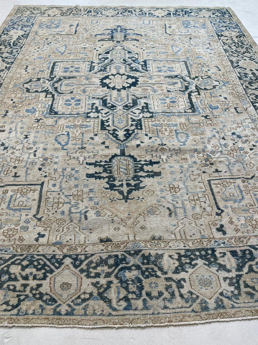 Hand-Knotted Wool Rug Turkish Oushak 8'6" x 10'9"