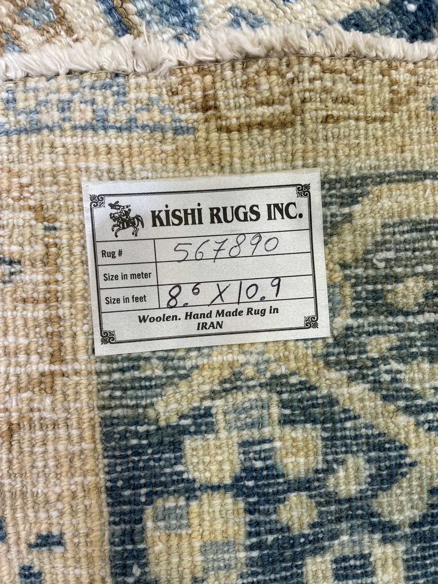 Hand-Knotted Wool Rug Turkish Oushak 8'6" x 10'9"