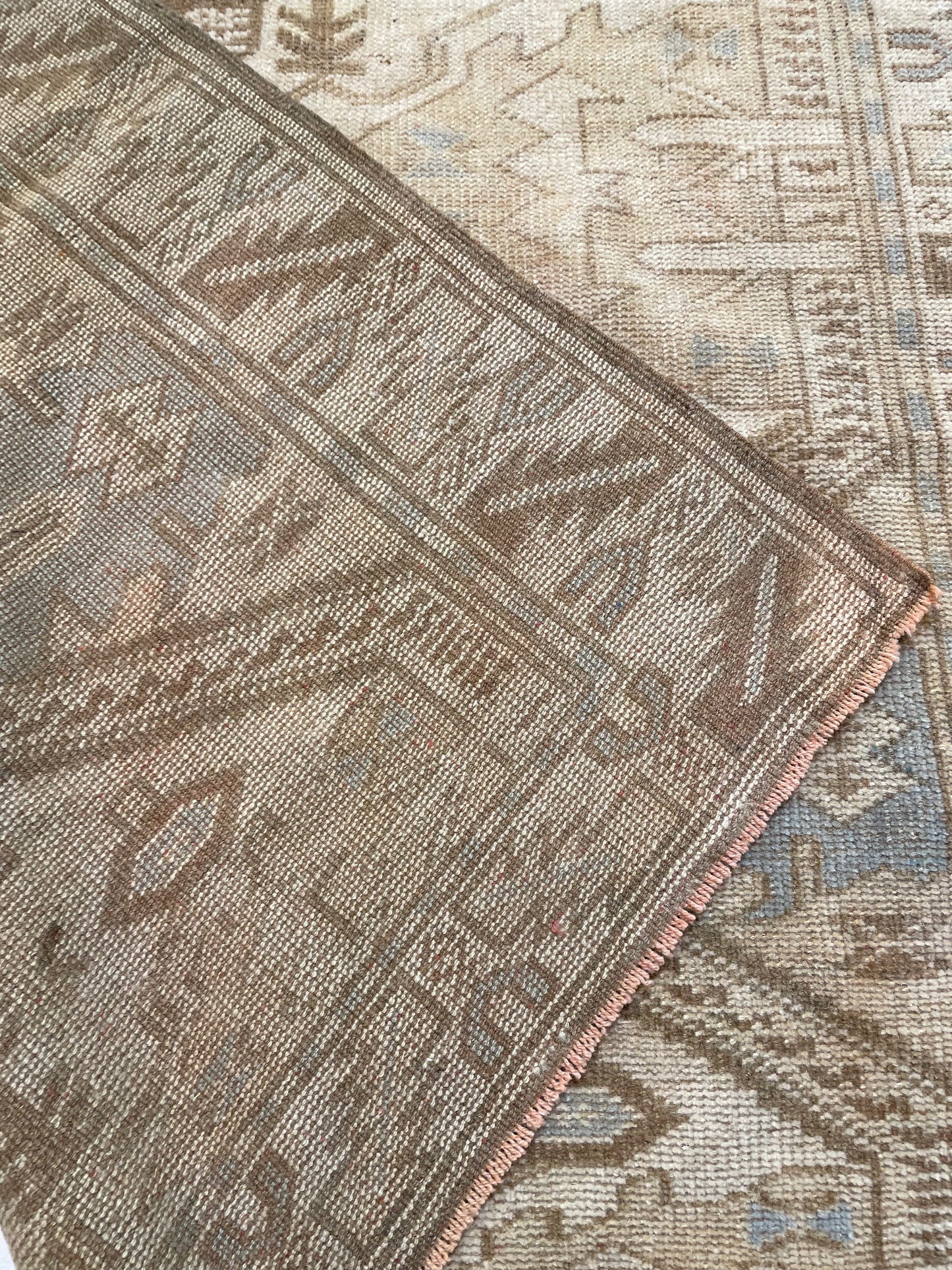 Hand-Knotted Wool Rug Turkish Oushak 3'6" x 6'11"
