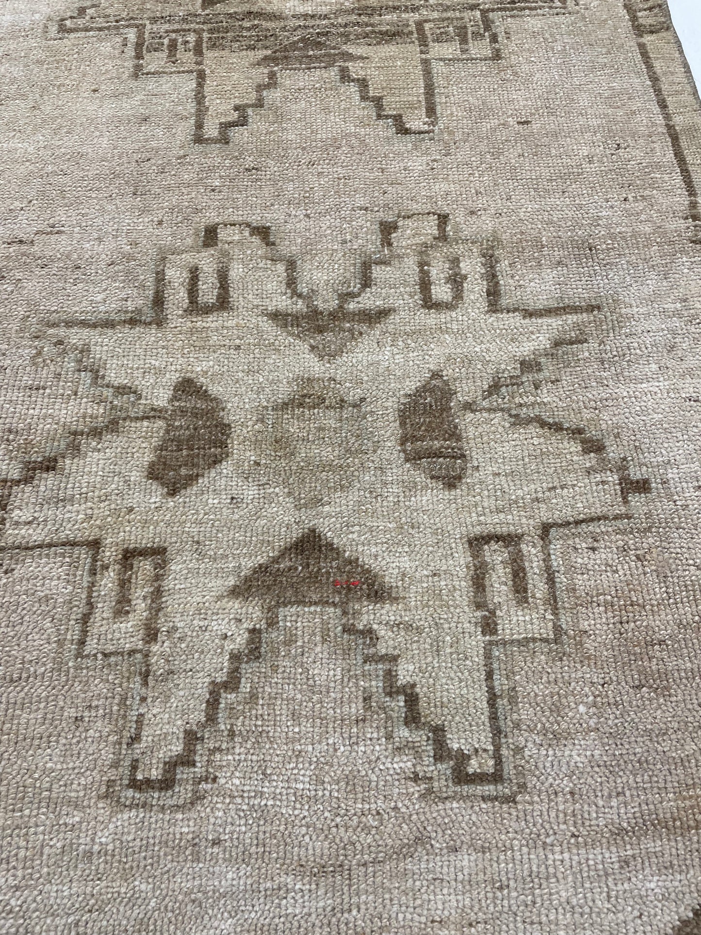 Hand-Knotted Wool Runner Turkish Oushak 2'8" x 8'6"