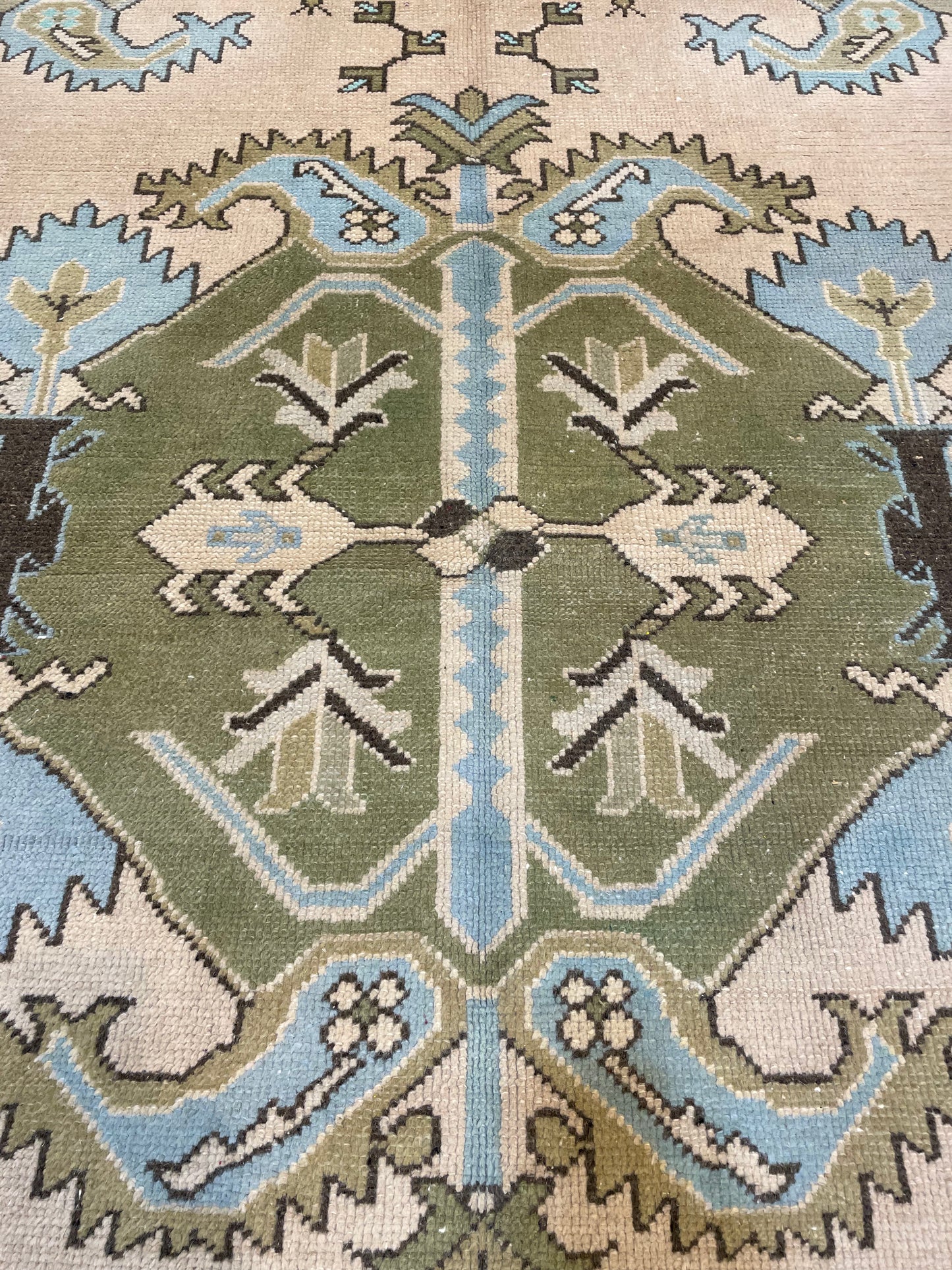Hand-Knotted Wool Rug Turkish Oushak 4'7" x 7'10"