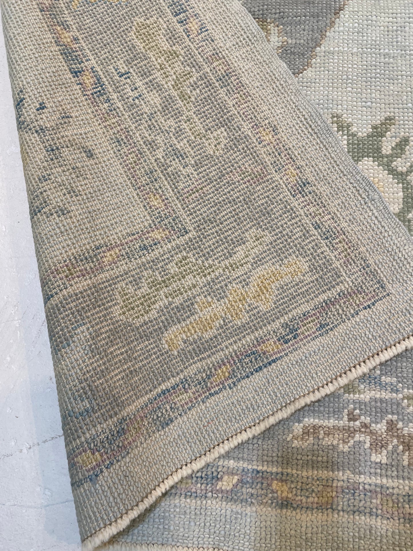 Hand-Knotted Wool Rug Turkish Oushak 4'1" x 6'3"