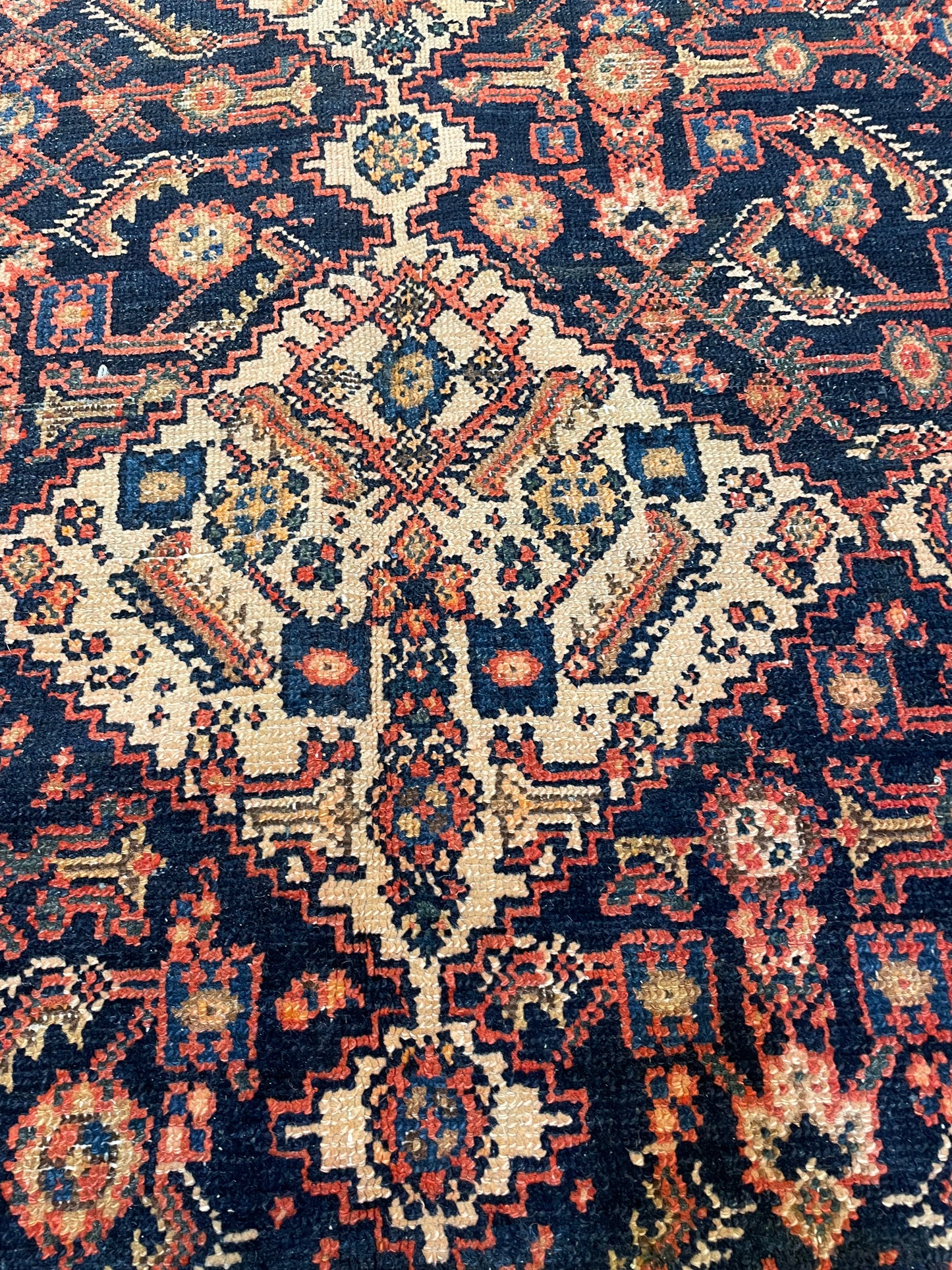Hand-Knotted Wool Rug Turkish Oushak 7'1" x 9'1"