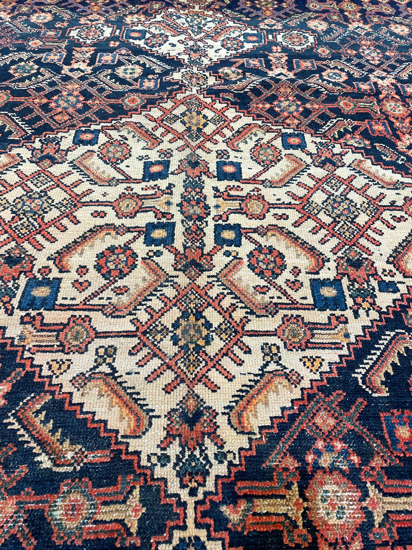 Hand-Knotted Wool Rug Turkish Oushak 7'1" x 9'1"