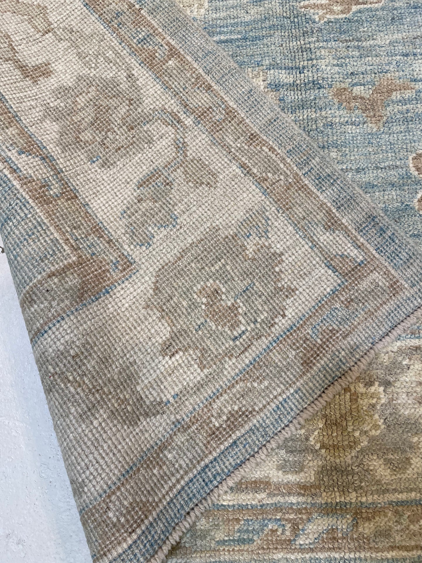 Hand-Knotted Wool Rug Turkish Oushak 5'3" x 6'8"