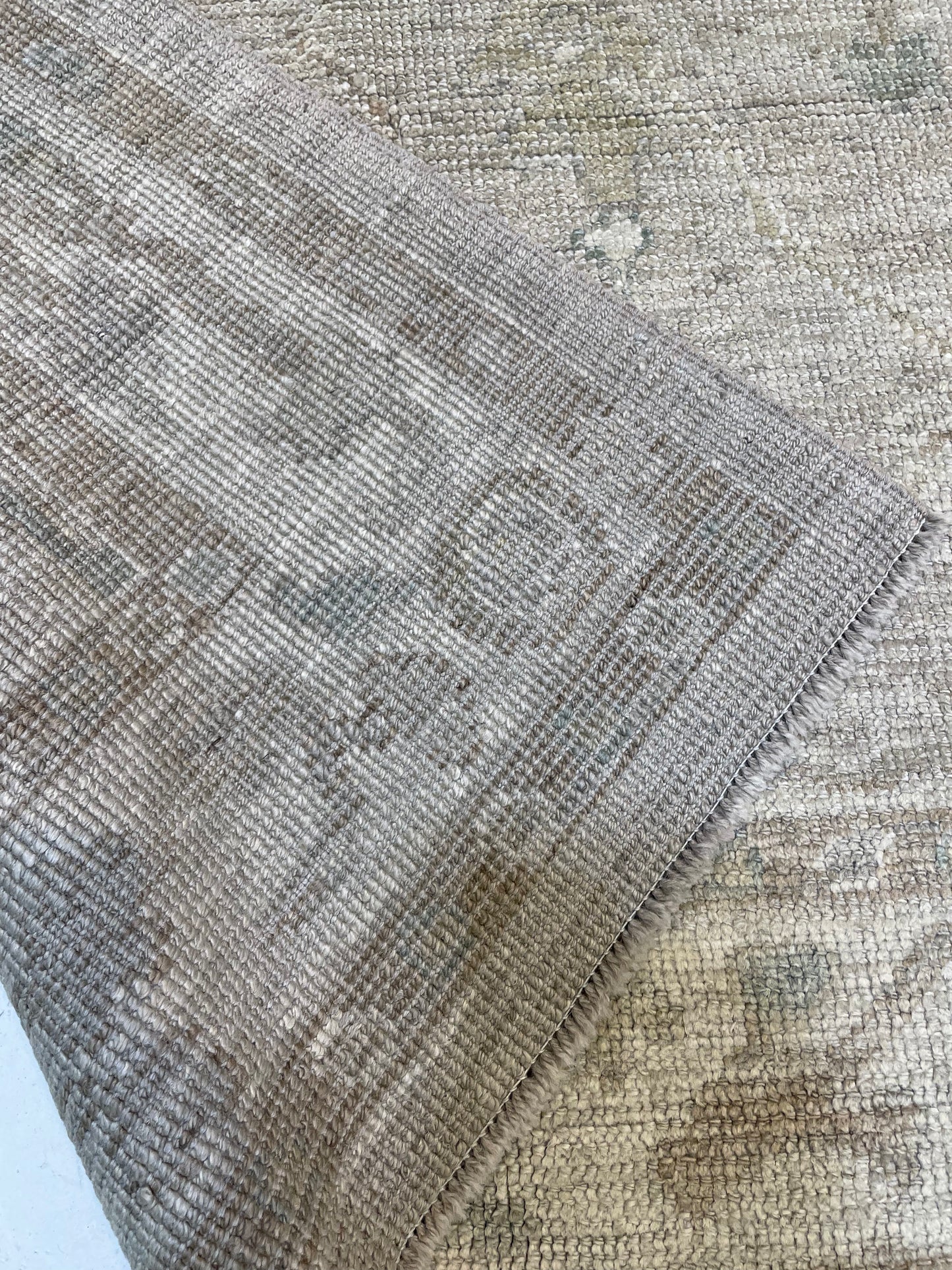 Hand-Knotted Wool Rug Turkish Oushak 4'1" x 5'11"