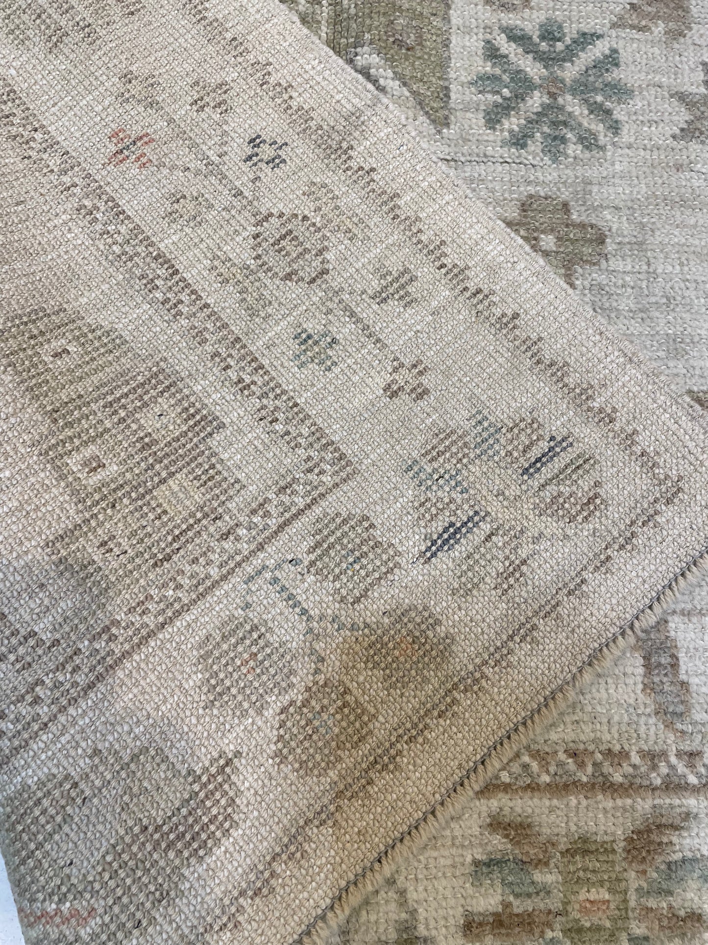 Hand-Knotted Wool Rug Turkish Oushak 4'1" x 5'11"