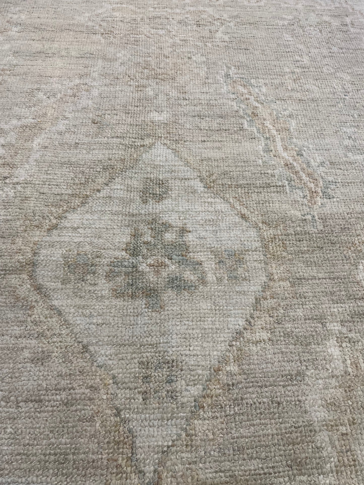 Hand-Knotted Wool Rug Turkish Oushak 4'2" x 5'10"