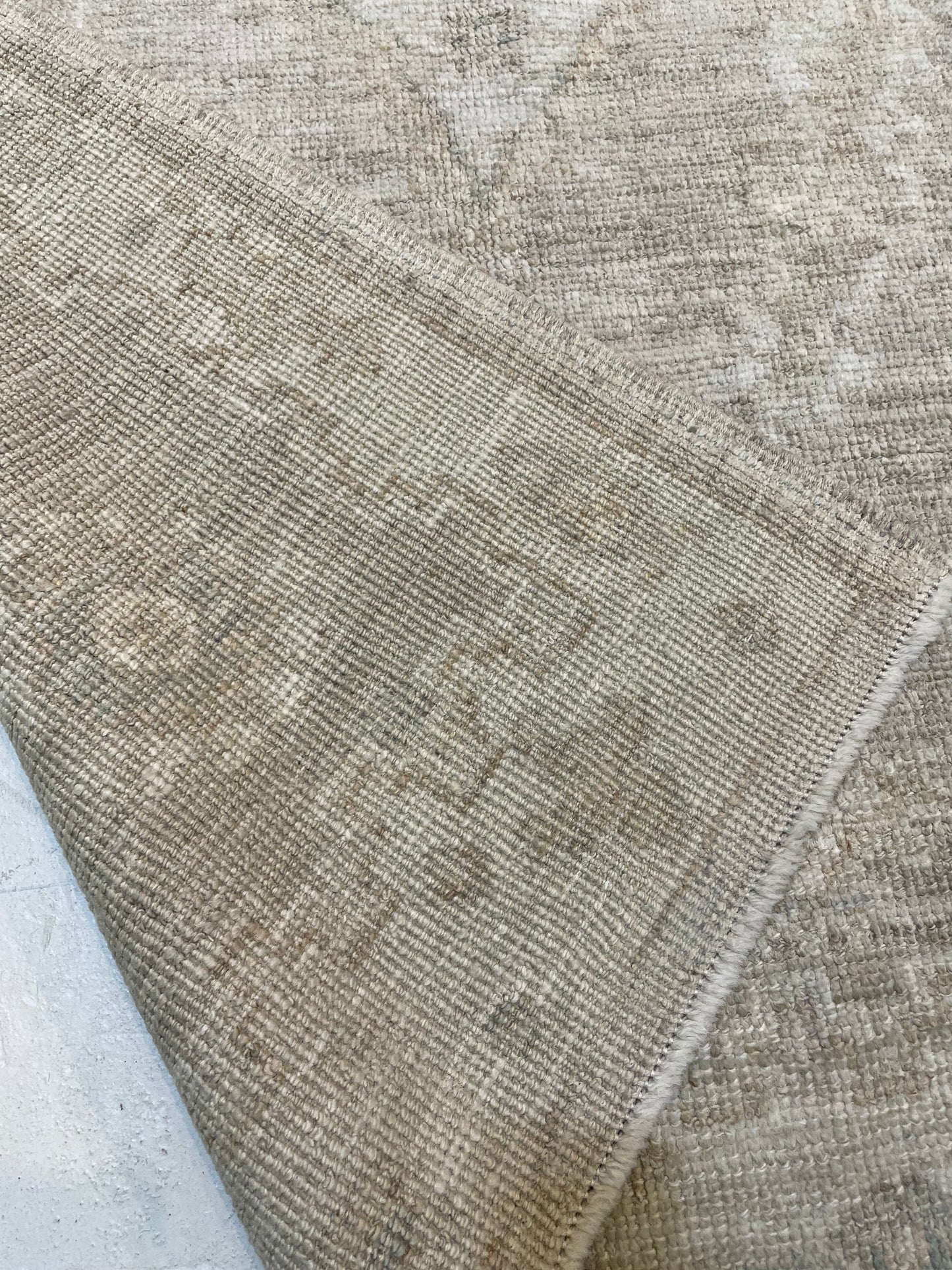 Hand-Knotted Wool Rug Turkish Oushak 4'2" x 5'10"