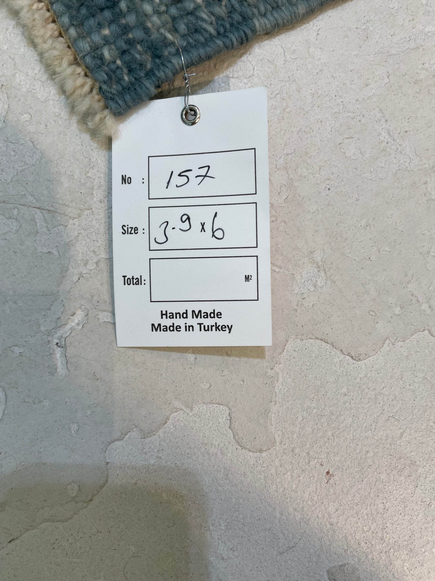 Hand-Knotted Wool Rug Turkish Oushak 3'9" x 6'