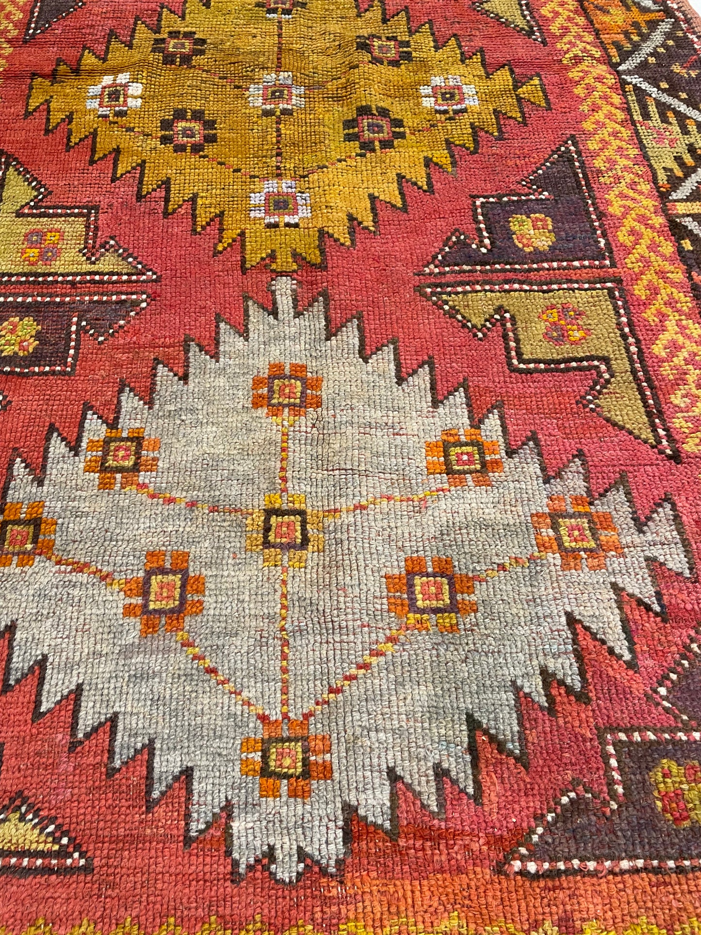 Hand-Knotted Wool Gallery Size Turkish Oushak 3'7" x 8'1"