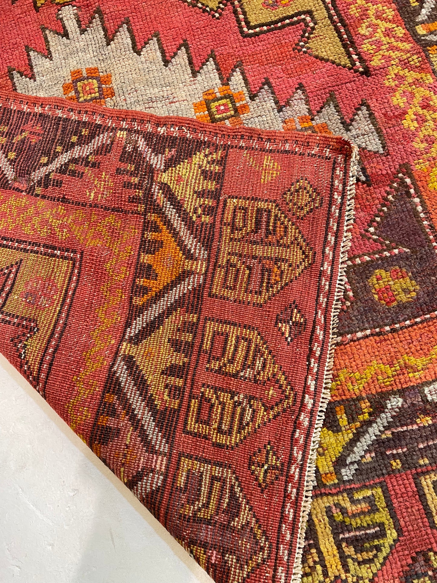 Hand-Knotted Wool Gallery Size Turkish Oushak 3'7" x 8'1"