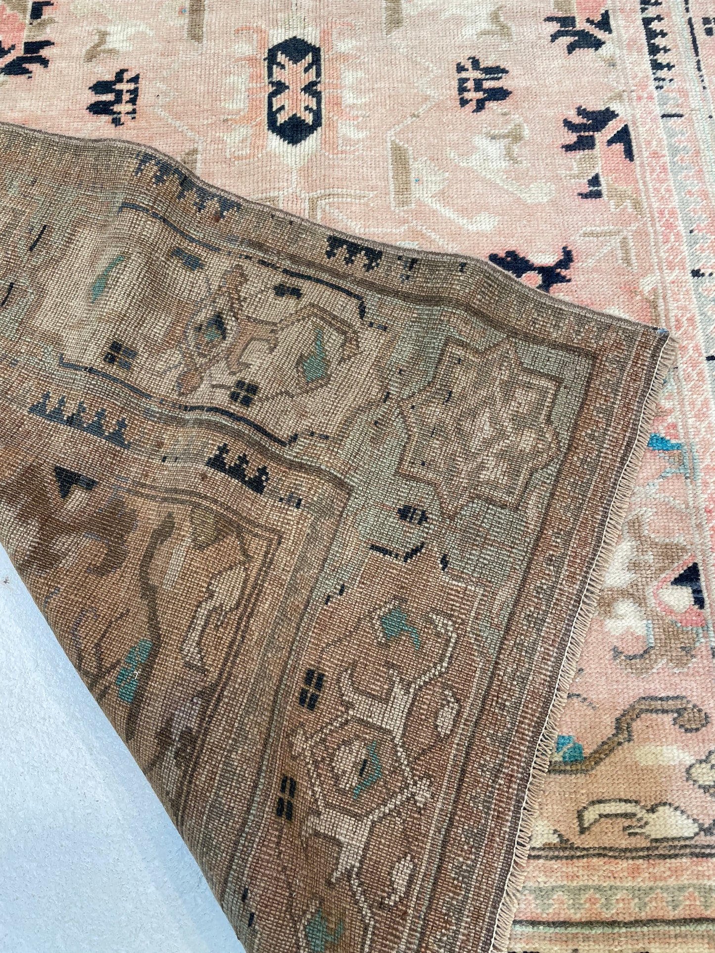 Hand-Knotted Wool Rug Turkish Oushak 3'5" x 5'7"