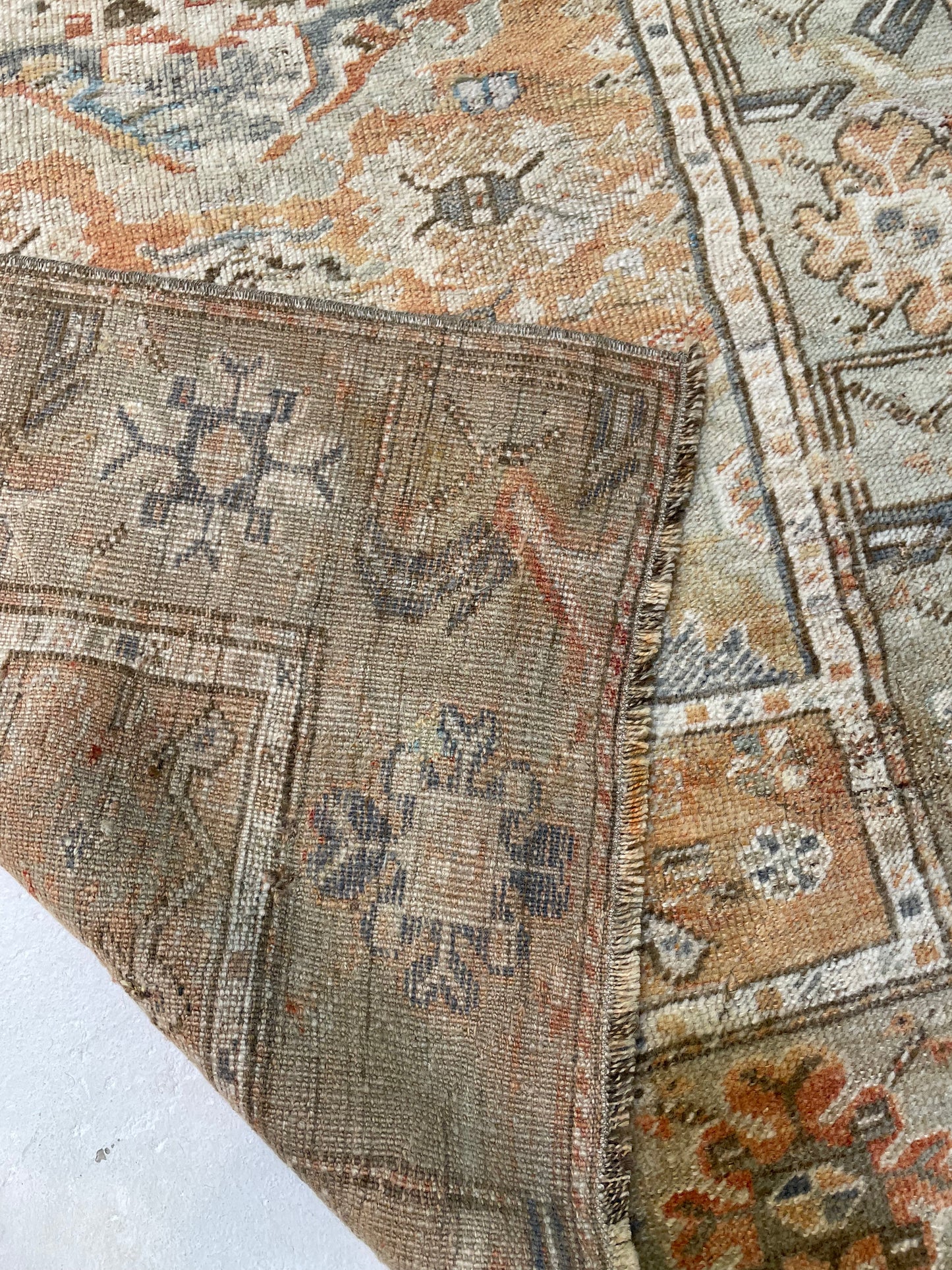 Hand-Knotted Wool Rug Turkish Oushak 2'10" x 5'