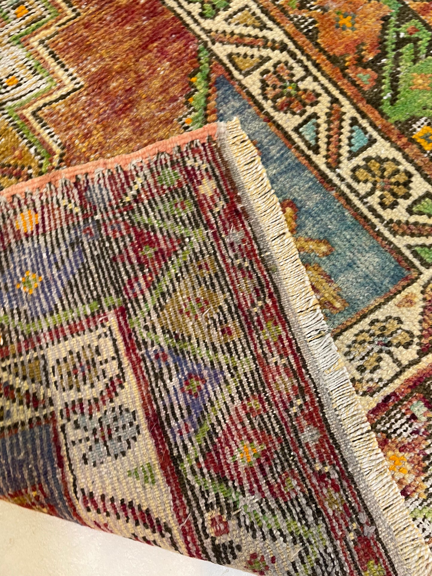 Hand-Knotted Wool Rug Turkish Oushak 3' x 4'6"