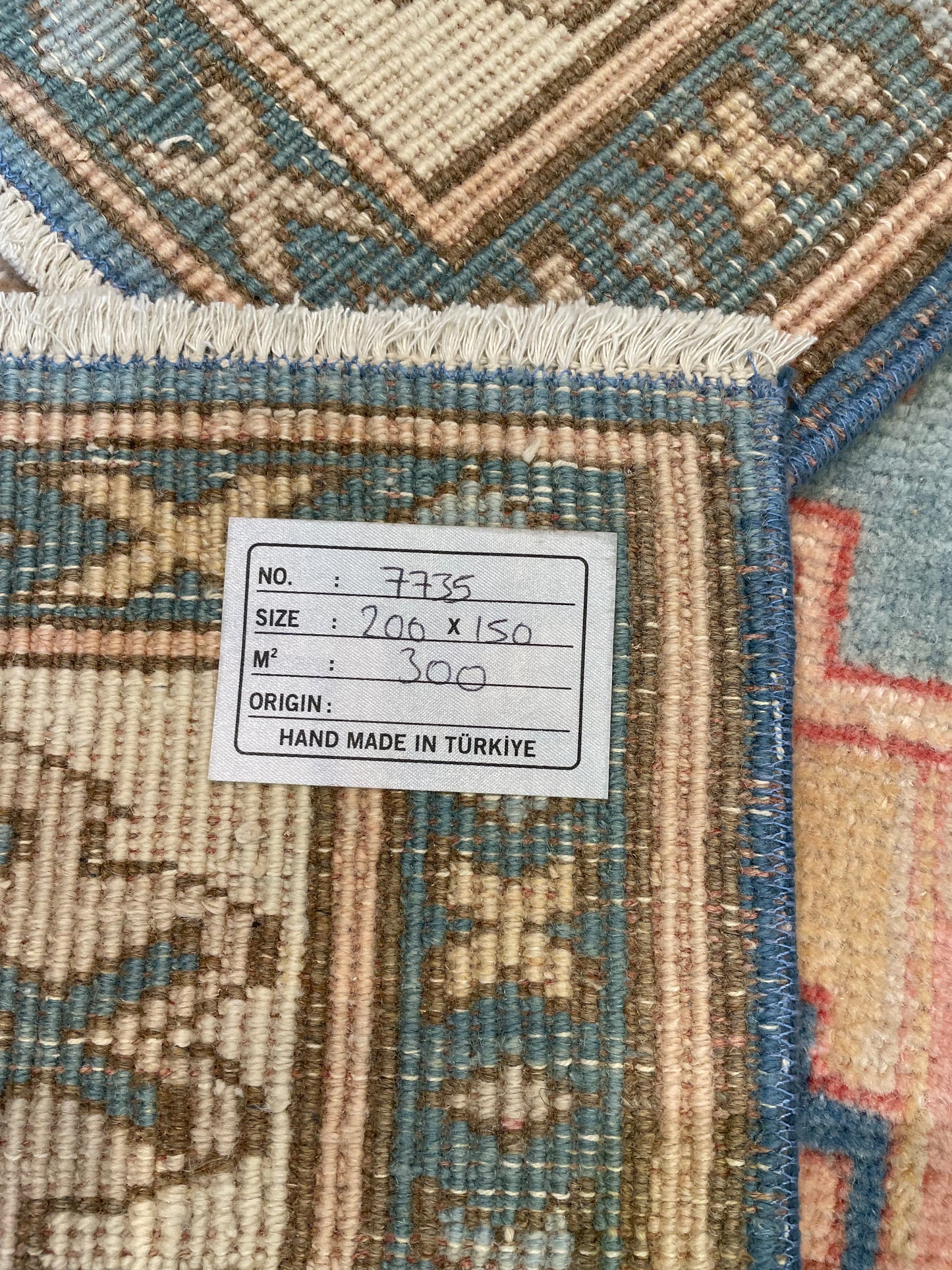 Hand-Knotted Wool Rug Turkish Oushak 4'11" x 6'7"