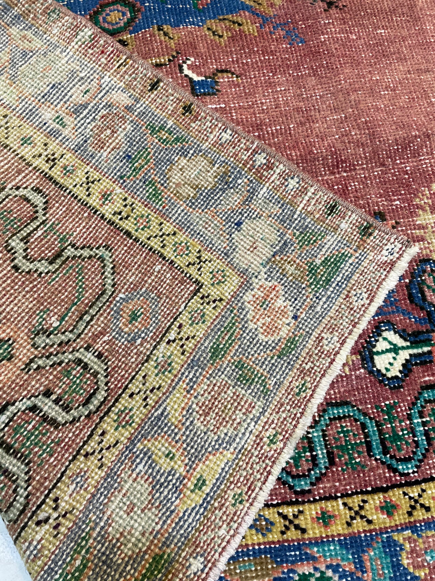 Hand-Knotted Wool Rug Turkish Oushak 3'8" x 6'5"