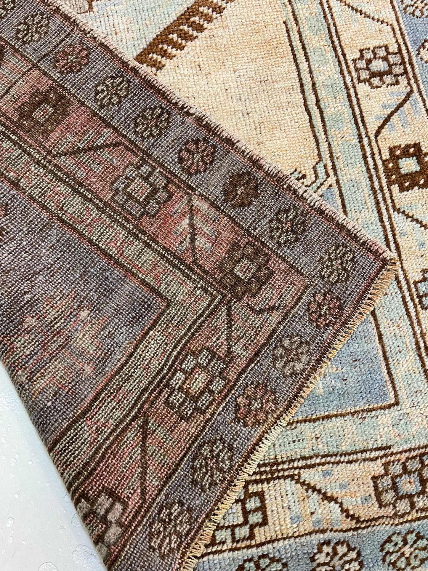 Hand-Knotted Wool Rug Turkish Oushak 3'4" x 5'10"
