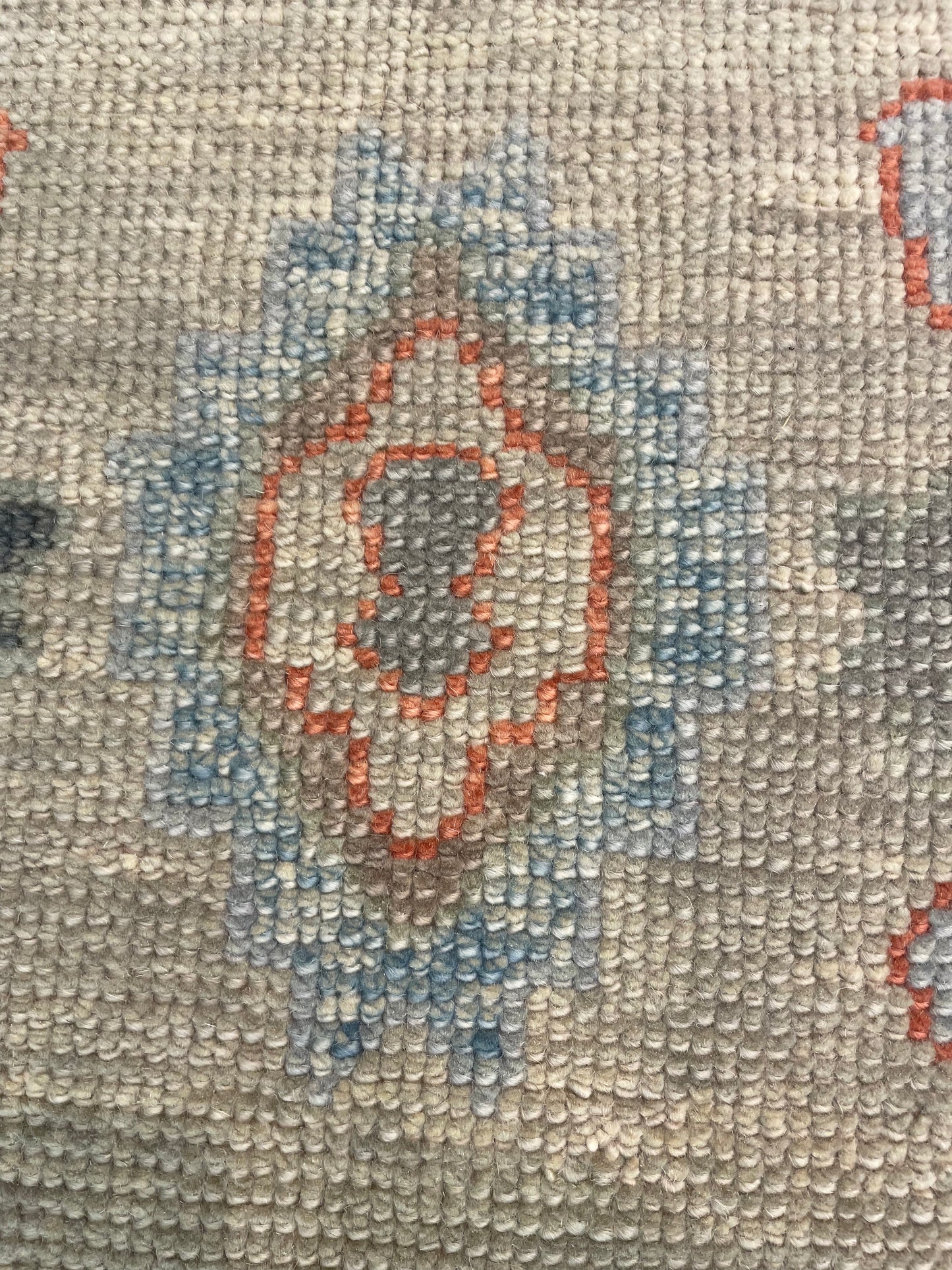 Hand-Knotted Wool Rug Turkish Oushak 5'1" x 7'6"