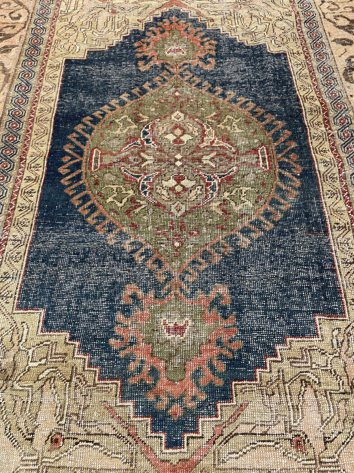 Hand-Knotted Wool Rug Turkish Oushak 4'6" x 7'1"