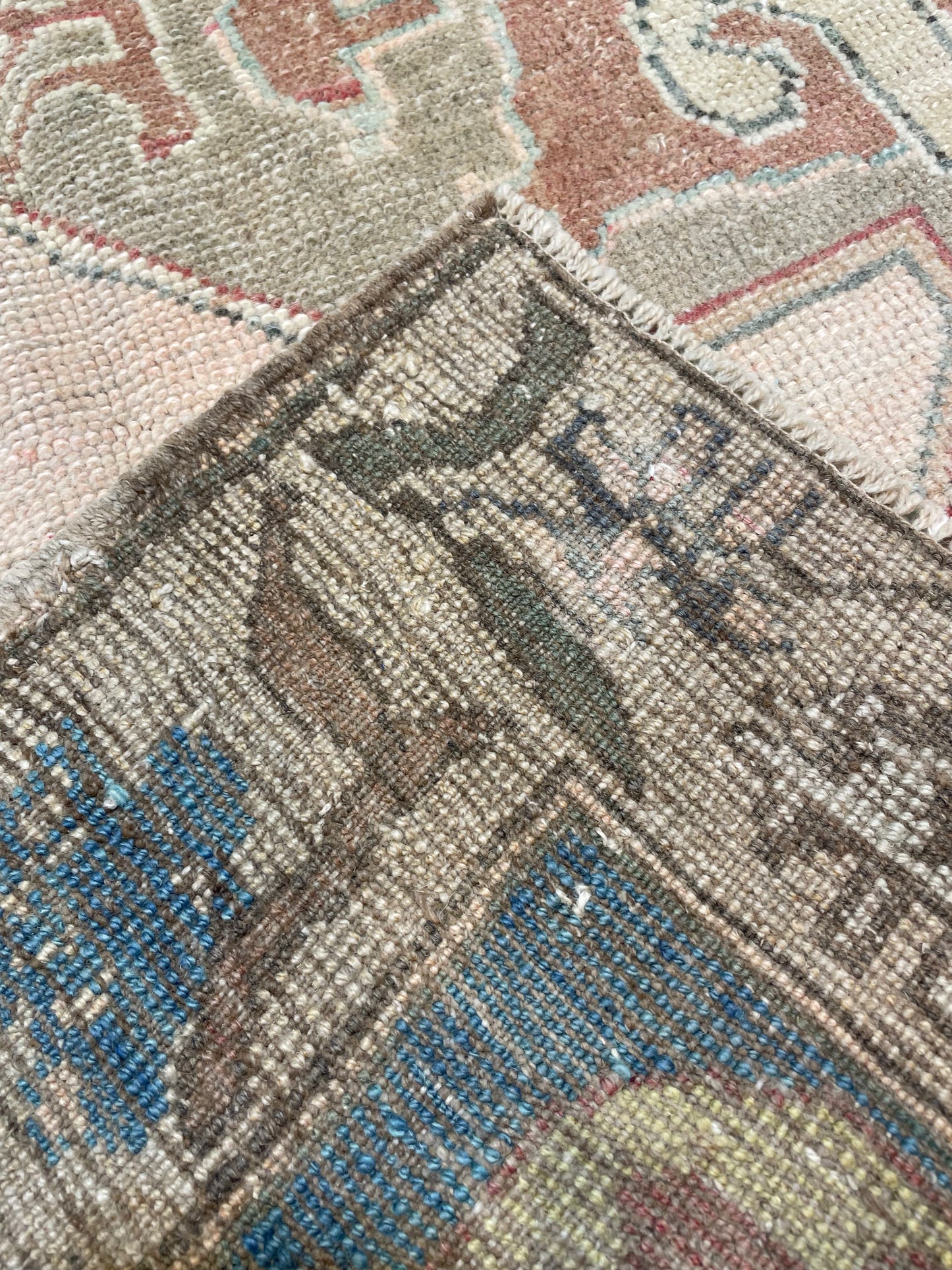 Hand-Knotted Wool Rug Turkish Oushak 3'5" x 6'8"