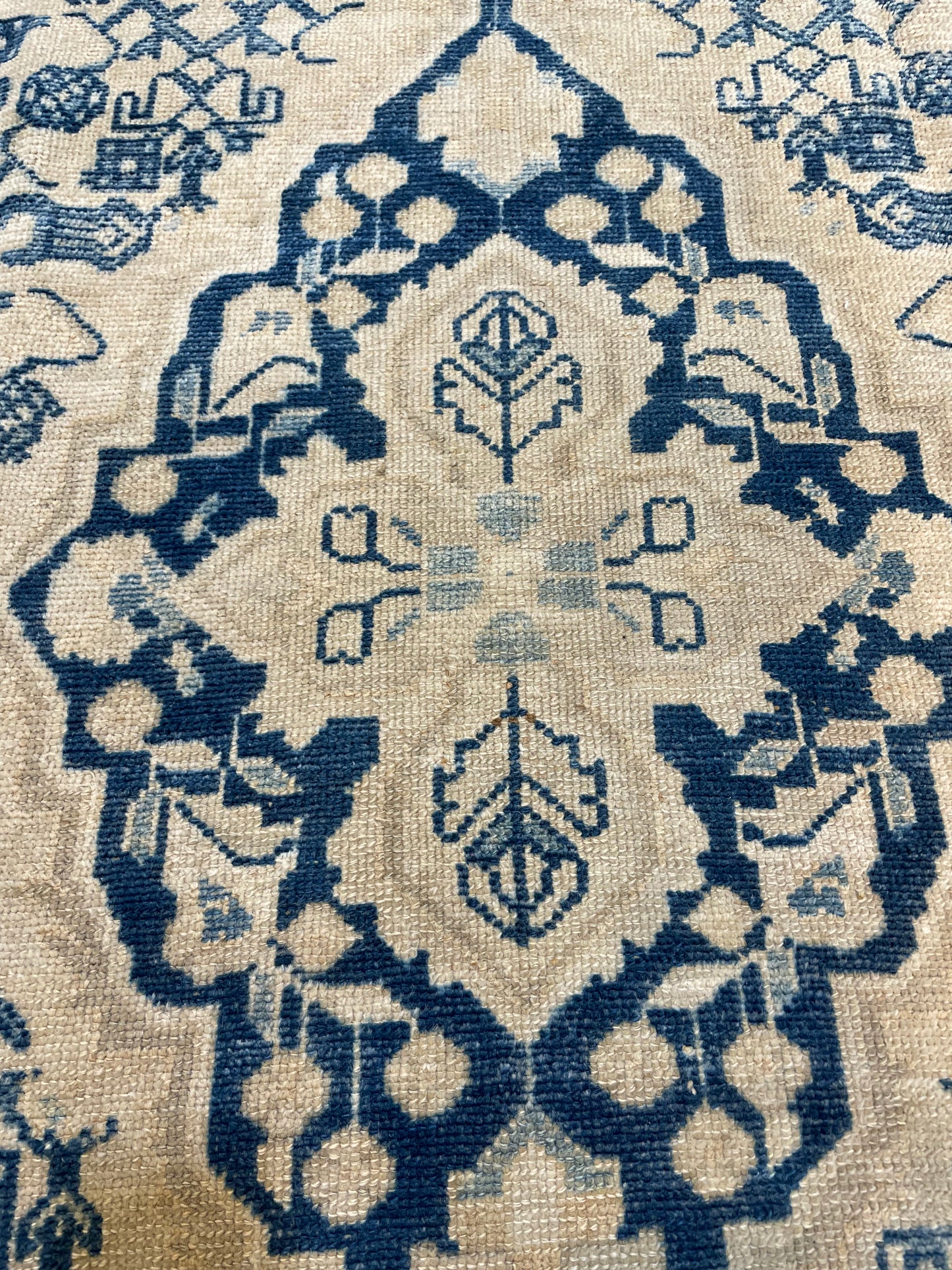 Hand-Knotted Wool Rug Turkish Oushak 3'5" x 4'11"