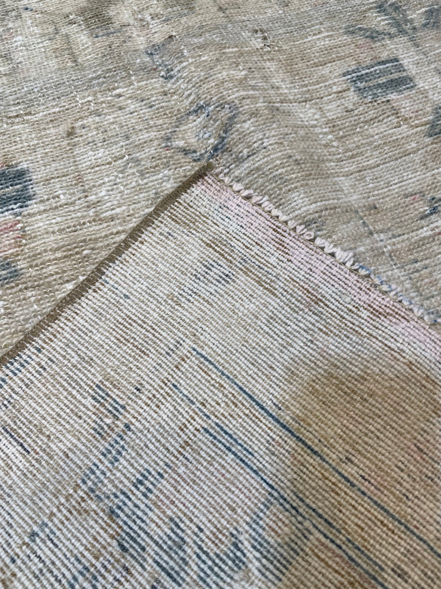 Hand-Knotted Wool Rug Turkish Oushak 2'11" x 4'10"