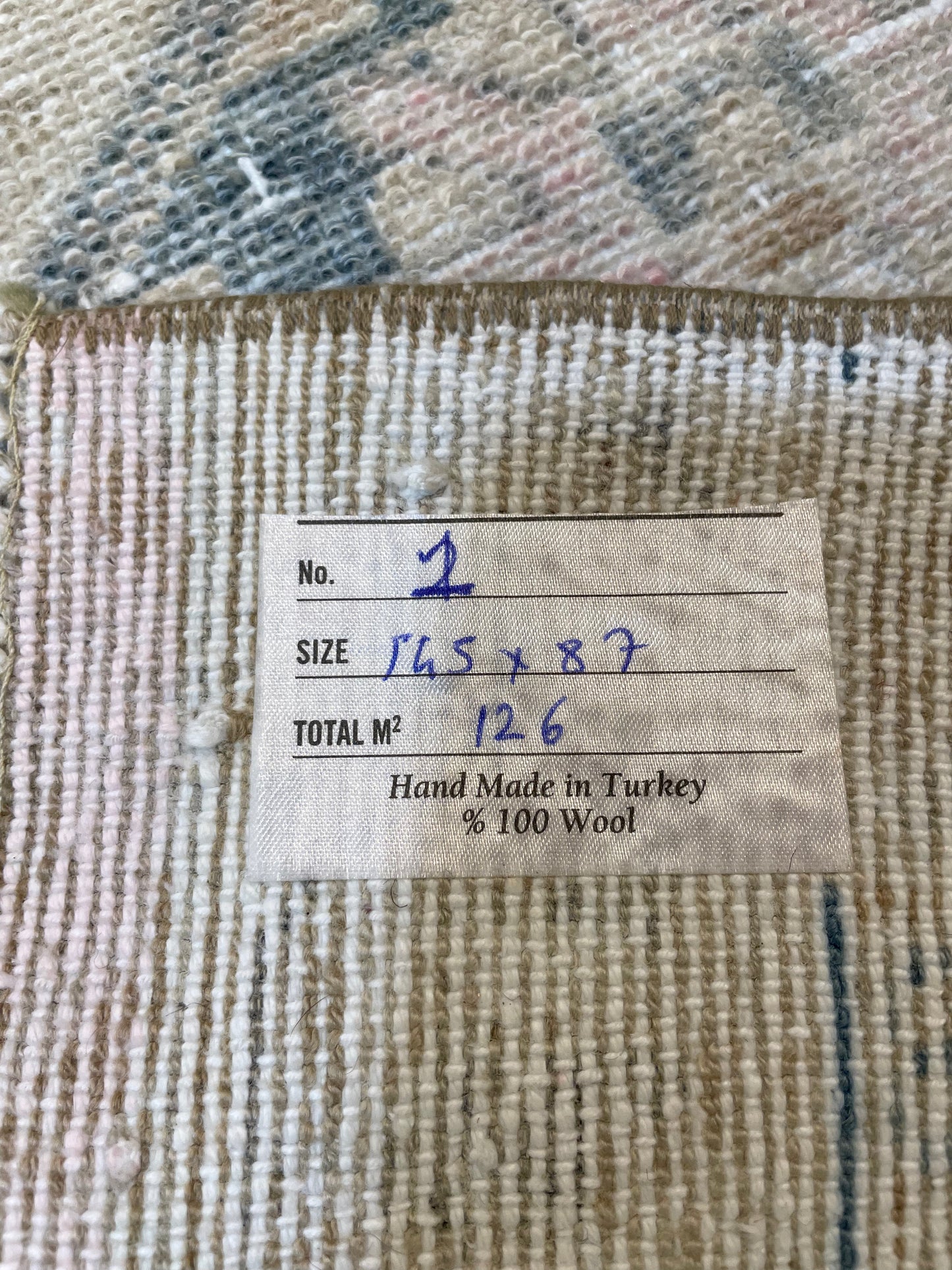 Hand-Knotted Wool Rug Turkish Oushak 2'11" x 4'10"