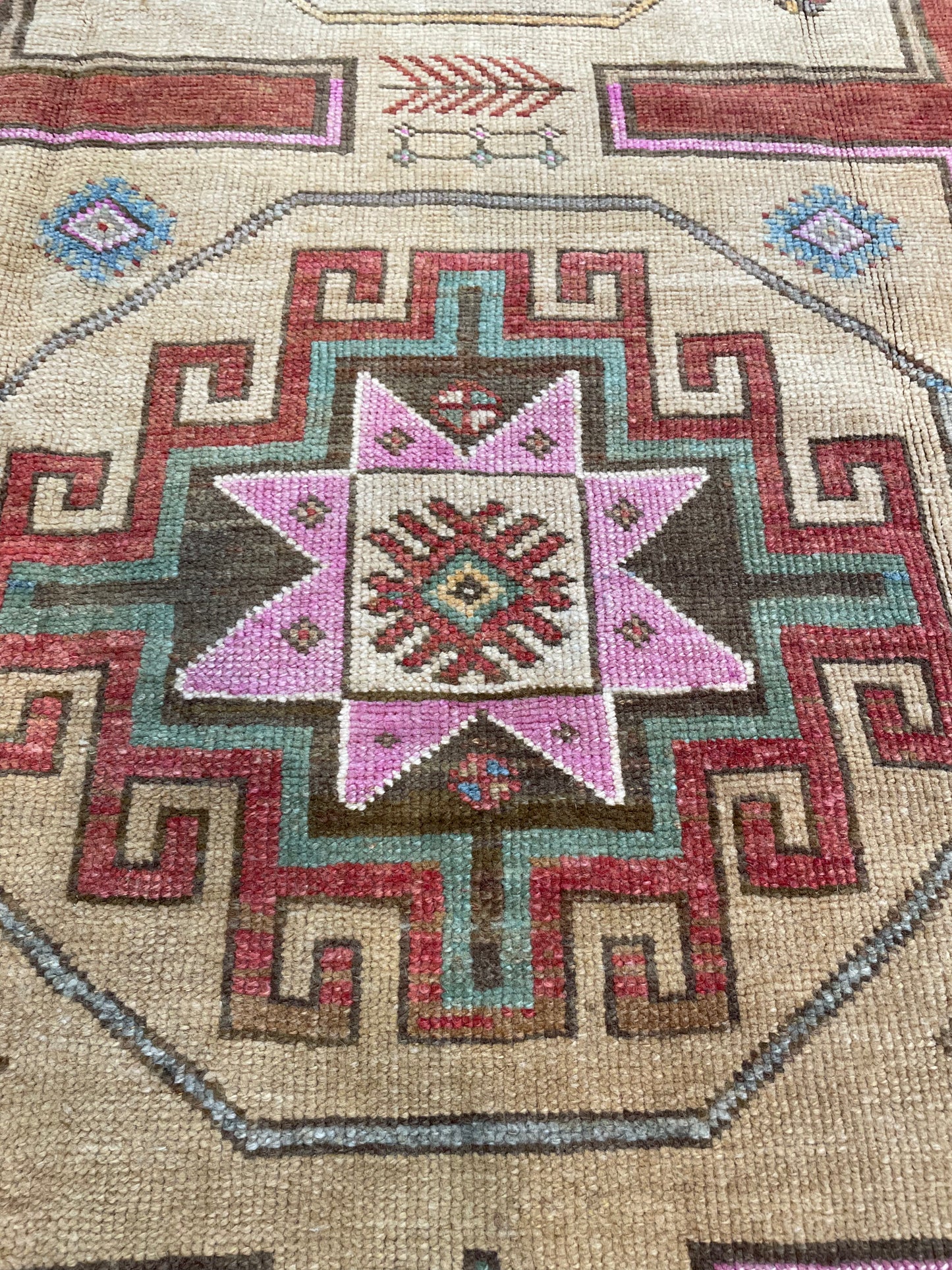 Hand-Knotted Wool Gallery Size Turkish Oushak 5' x 13'3"