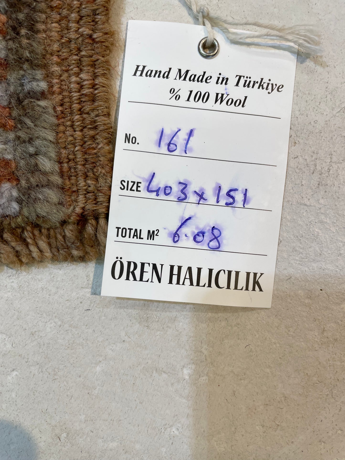 Hand-Knotted Wool Gallery Size Turkish Oushak 5' x 13'3"